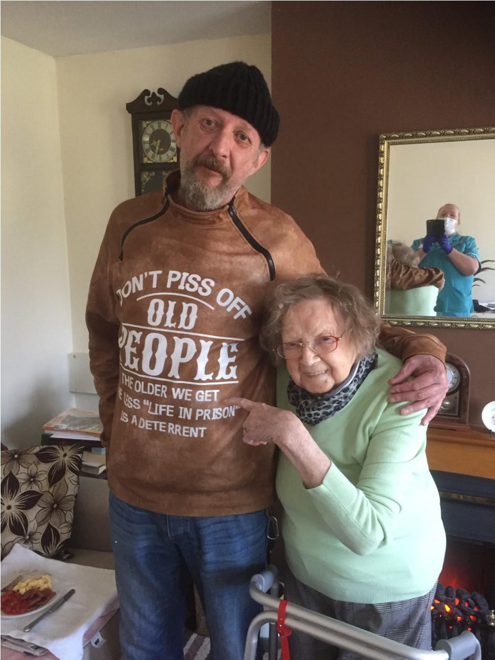 Glen Rewston and his Mum