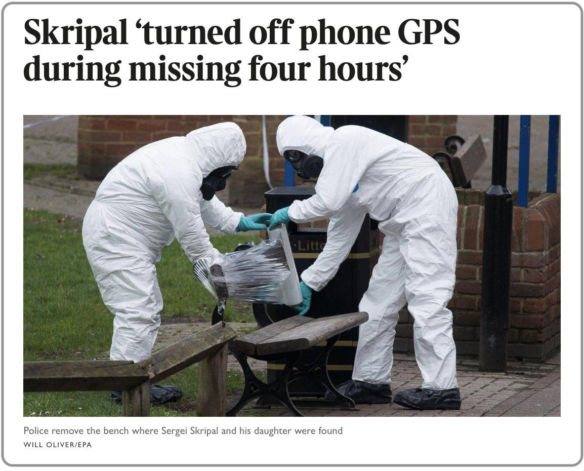 Skripal turned off GPS