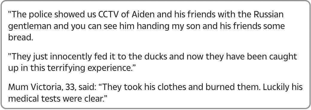 Excerpt from the Sun newspaper