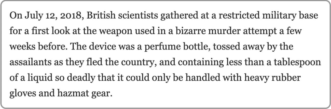 Enough poison to wipe out a town