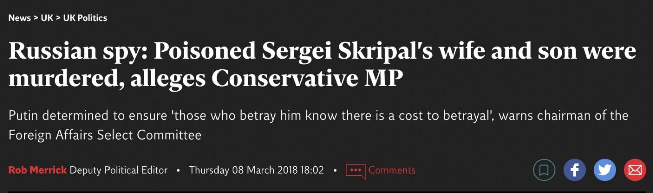 Independent article headline