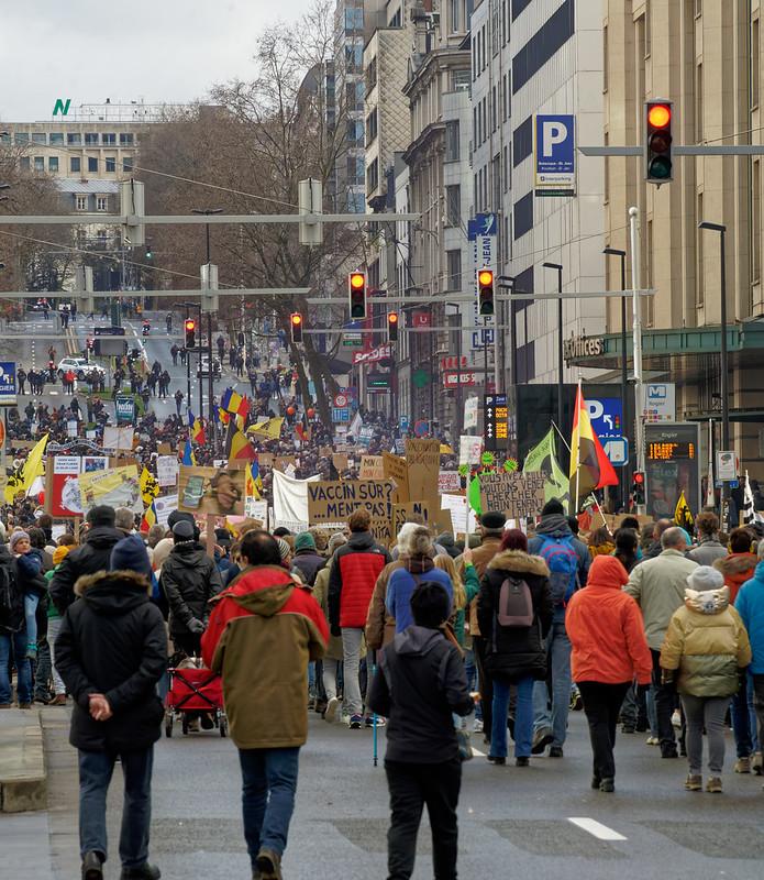 Brussels CST protest, 9 January 2022
