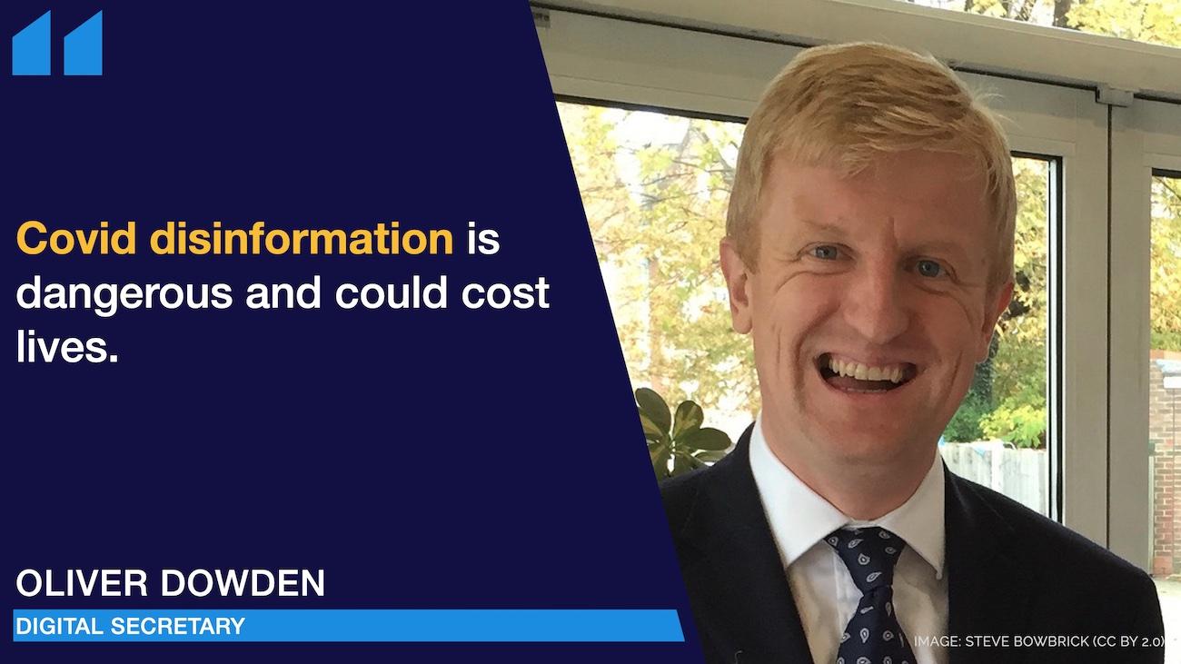 Oliver Dowden Covid disinfo