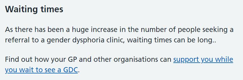 Waiting times info