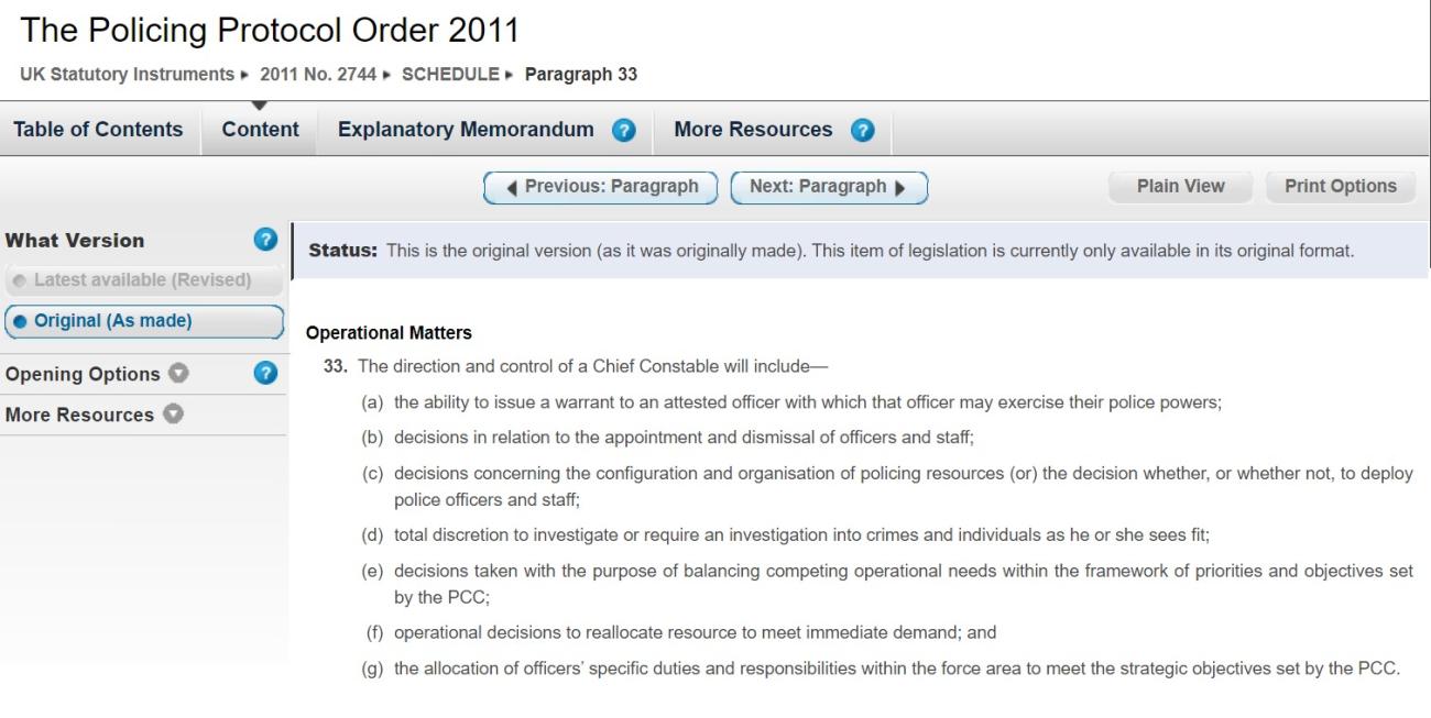 Matters that a Home Secretary may not meddle in
