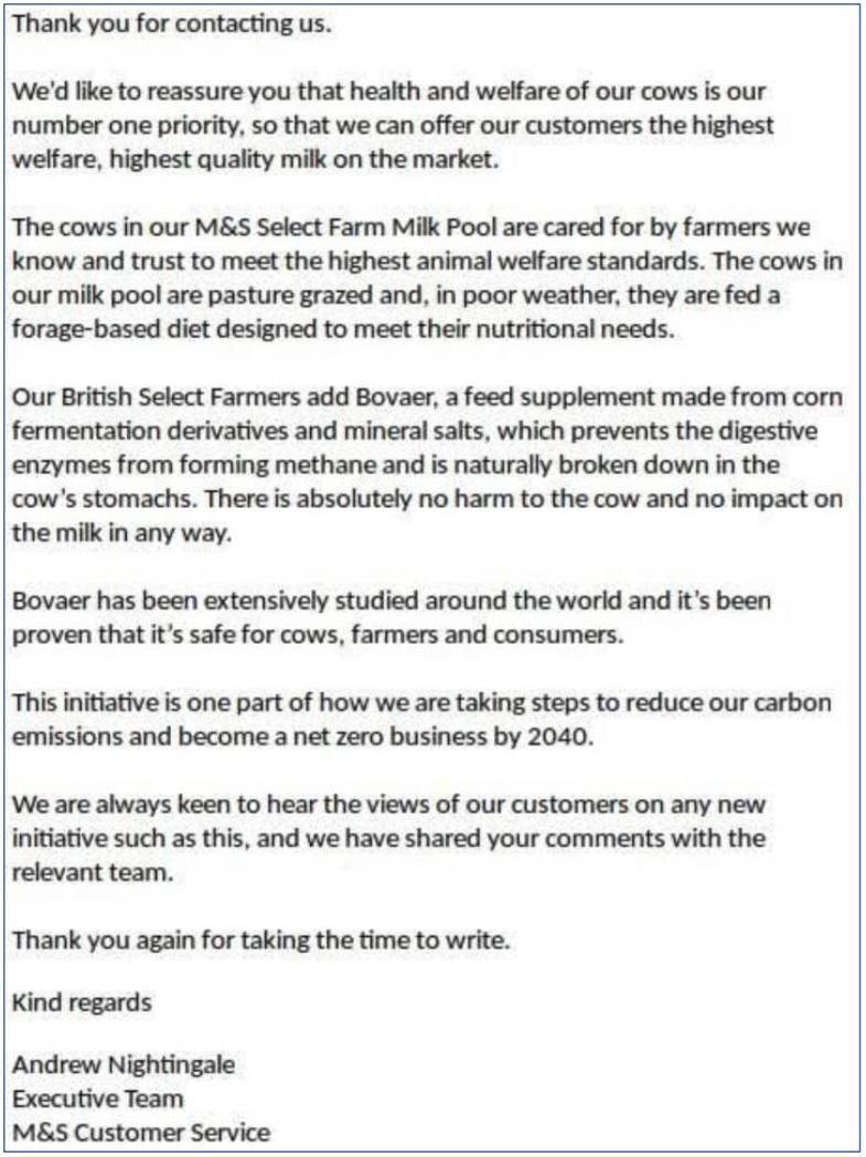M&S reply - safe and effective