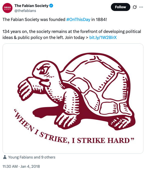 Fabian tweet with current logo