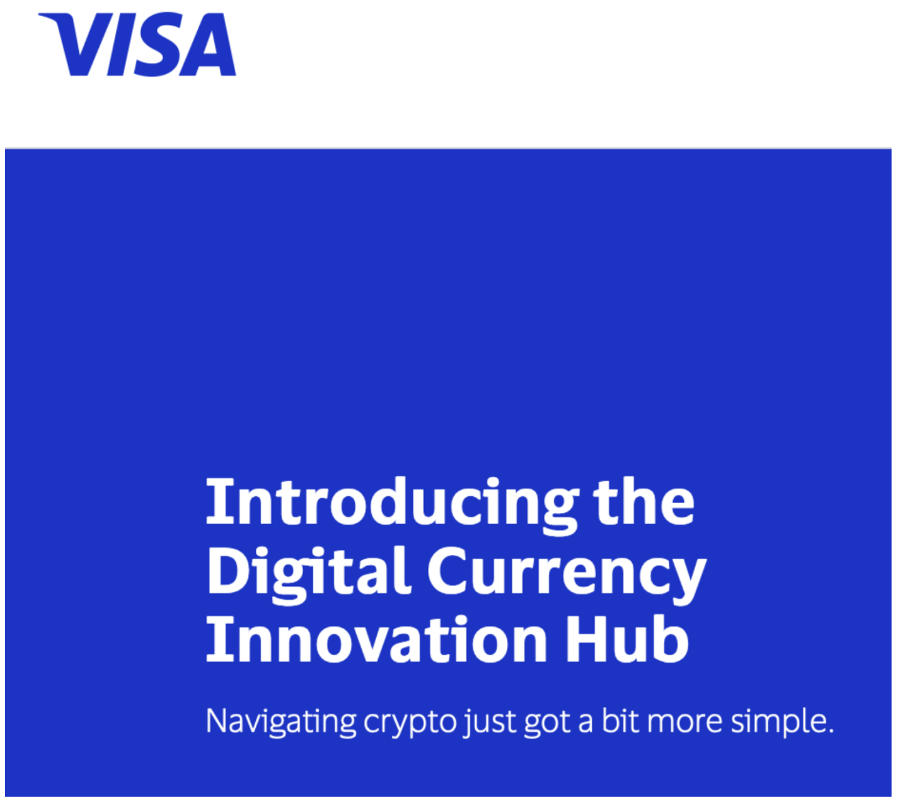 Visa Digital Currency Innovation Hub