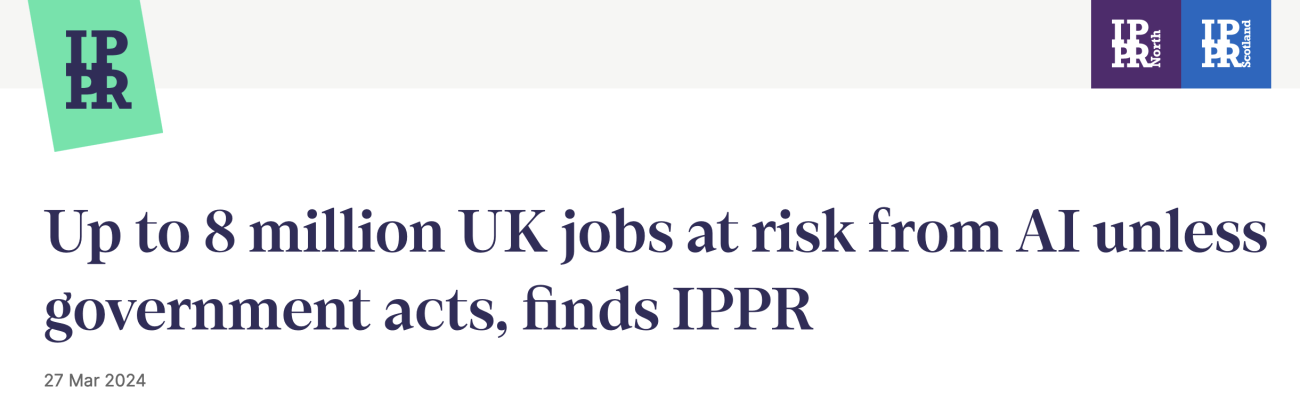 UK jobs at risk from AI