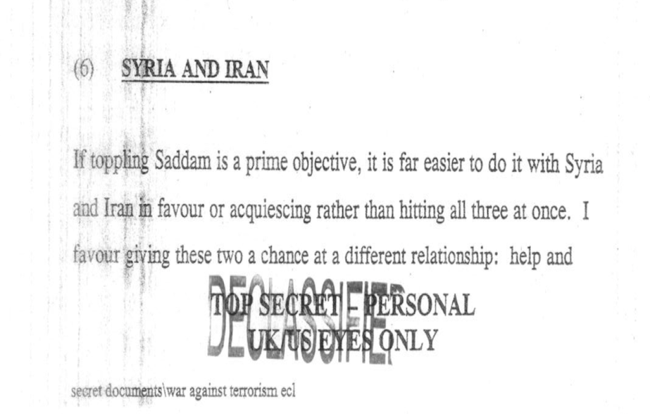 Bush and Blair comms 1