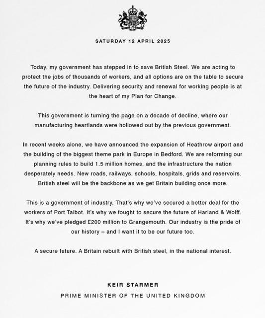 Starmer's steel declaration