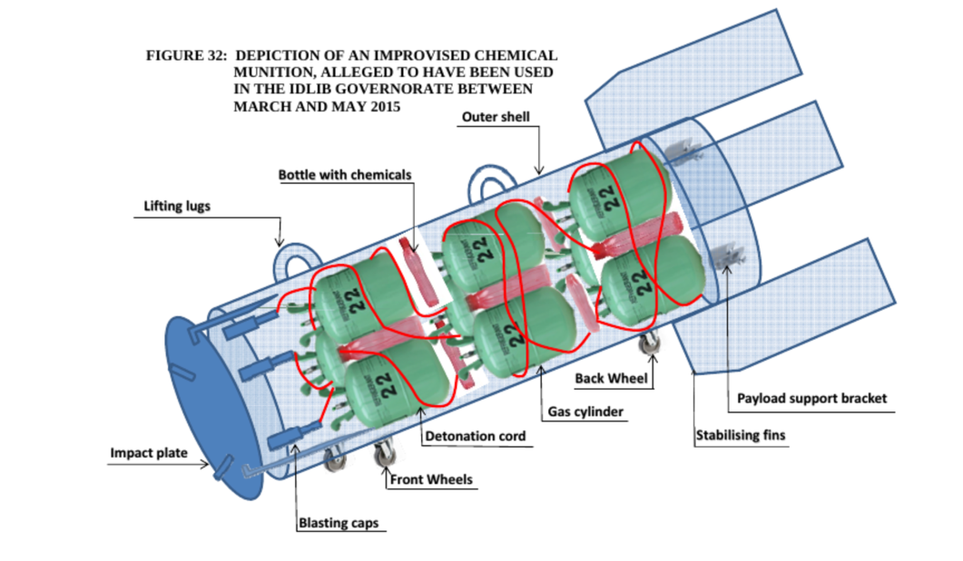  FFM's reconstruction of alleged permanganate barrel bomb