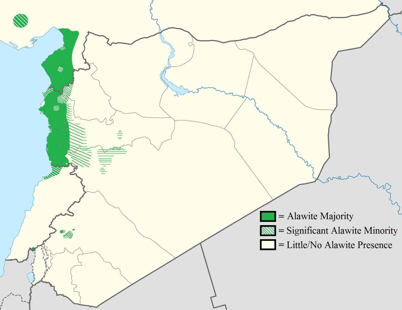 Alawite distribution map