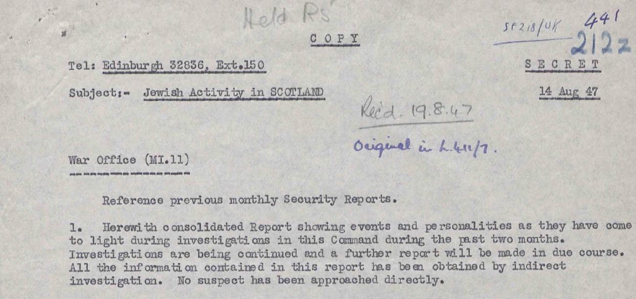 MI5 report 1