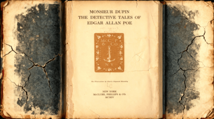 Cover of Poe's Tales of Rationcination. Resized and altered with AI.