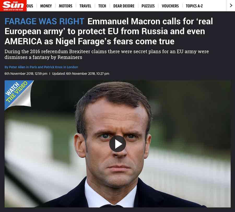 Farage Was Right Sun article