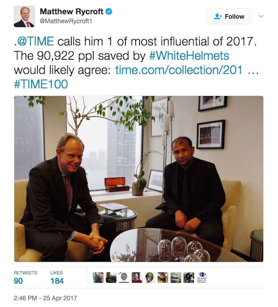Matthew Rycroft meets terrorist linked Raed Saleh
